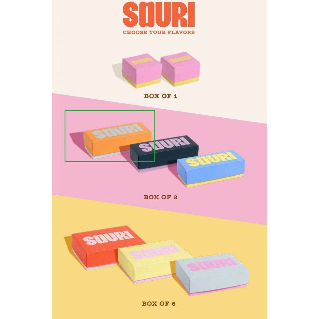 Souri กล่องซูรี BOX OF 3 ❌ไม่มีขนม❌ กล่องเปล่ามาการองไซซ์3ชิ้น