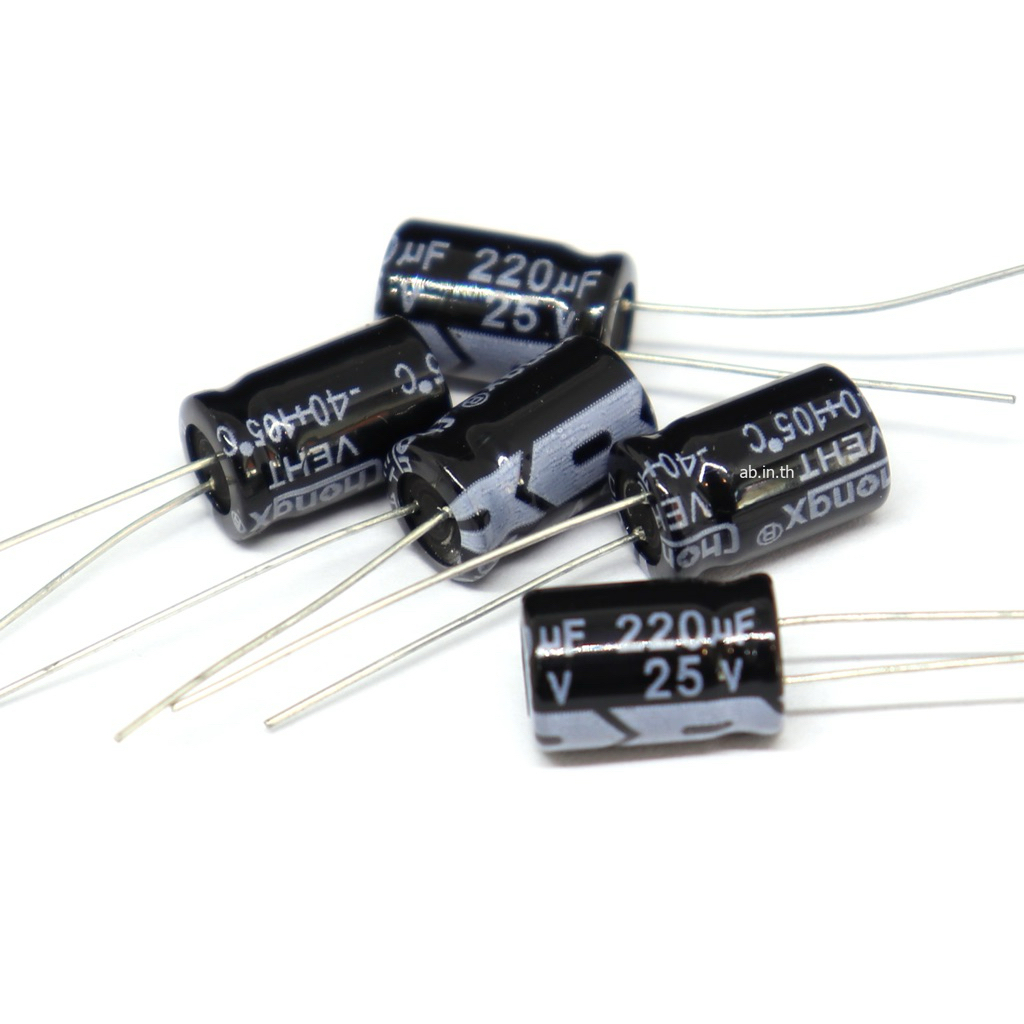 capacitor 220uf25Vคาปาซิเตอร์