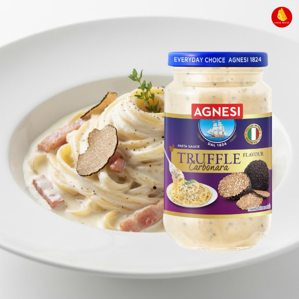 คาโบนาร่า + ทรัฟเฟิล Agnesi Carbonara Truffle Sauce 350g อร่อยดั้งเดิมแบบอิตาเลียน