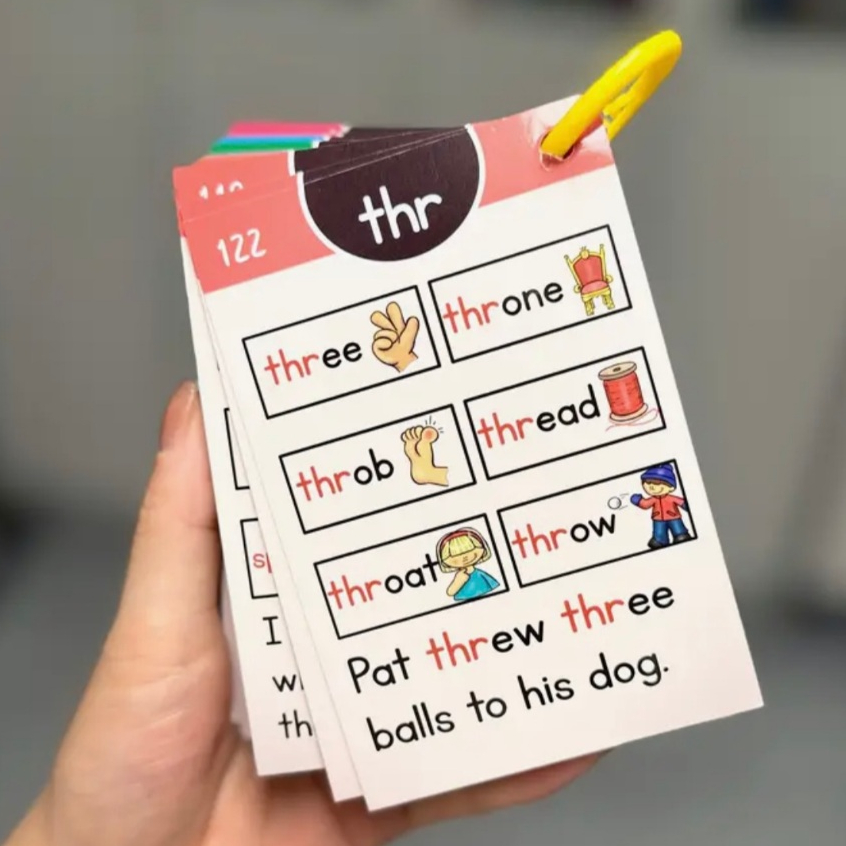 ชุดฝึกอ่านภาษาอังกฤษ Phonics Flash Card Set  Level 1-15