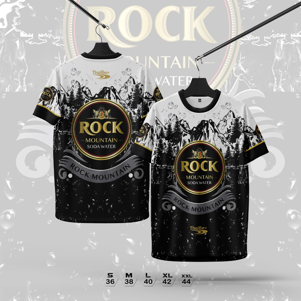 เสื้อคอกลมลายโซดาล็อกใส่สบายระบายอากาศผ้าไมโคร