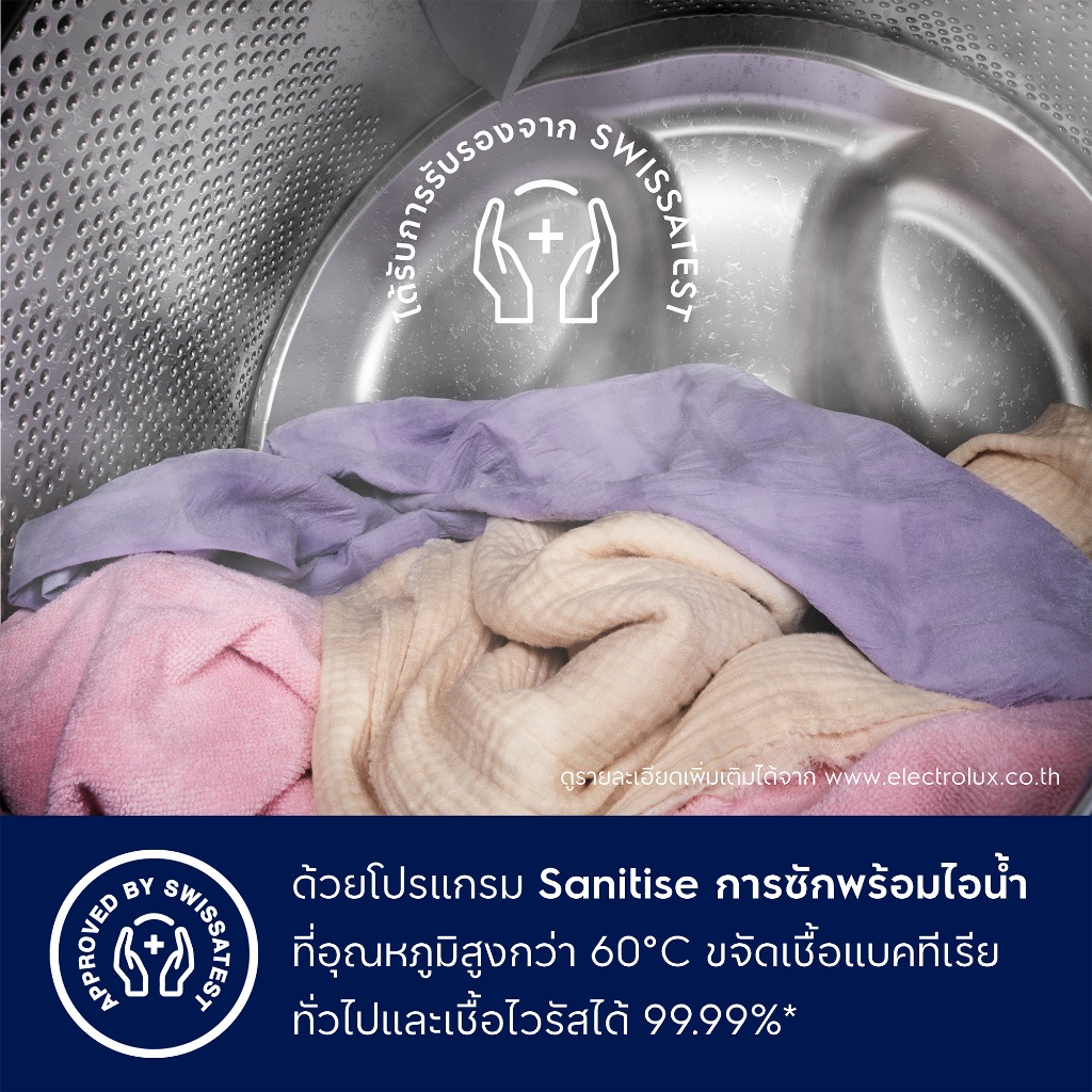 [ติดตั้งฟรี] Electrolux เครื่องซักผ้าฝาหน้า 10 กก. UltimateCare 300 รุ่น EWF1024D3WC สีขาว - รูปที่ 2