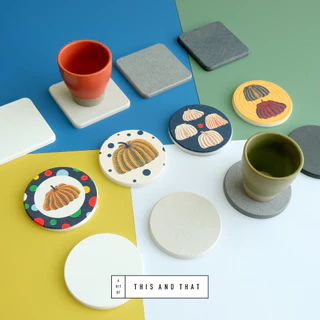 จานรองแก้ว หินซับน้ำ minimal