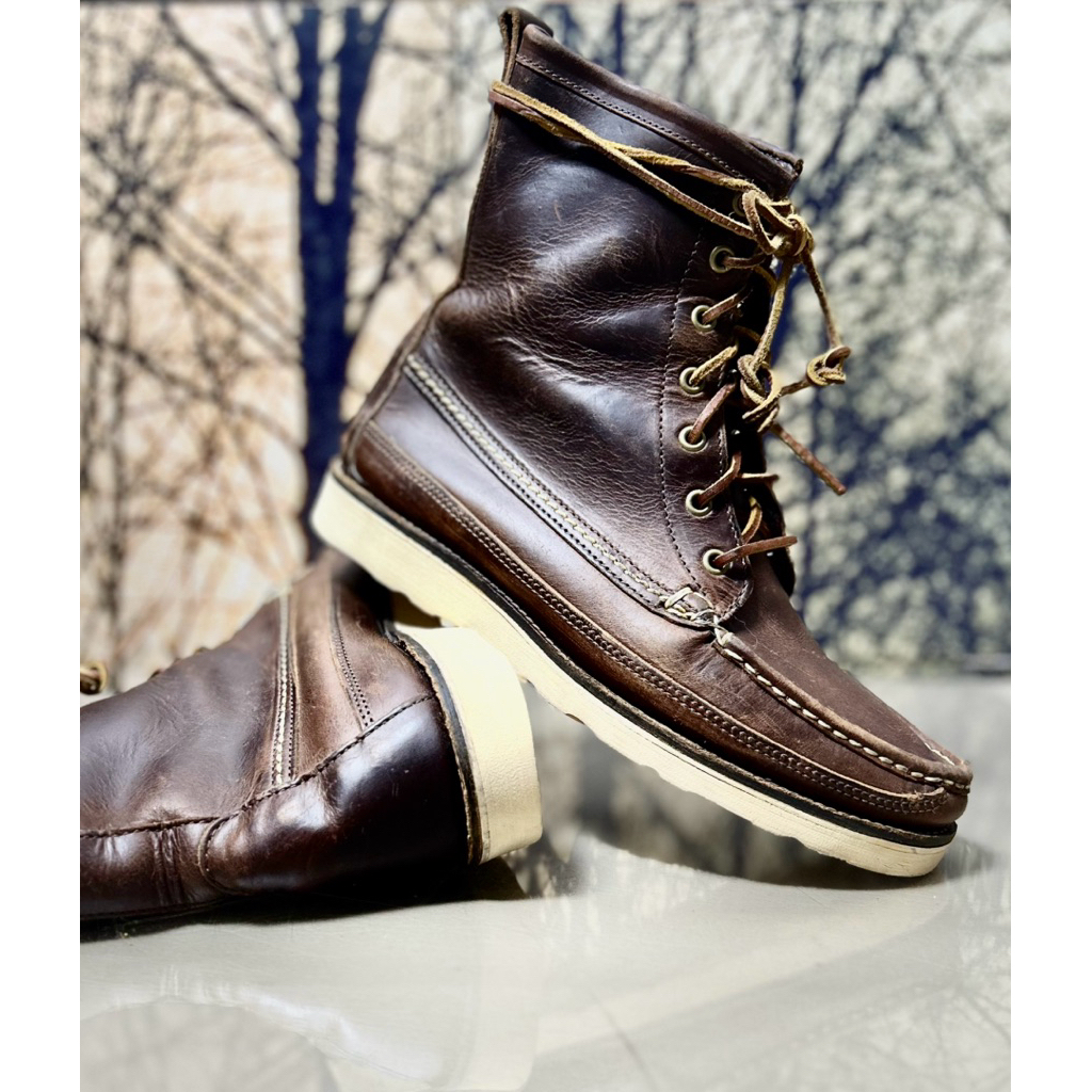 Oak Street Bootmakers  brown Chromexcel leather boots made in usa(8.5)