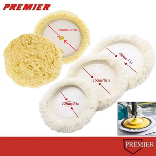 แผ่นขัดขนแกะ สีขาว 5 6 7 8 นิ้ว หลังผ้าสักหลาด Wool Pad w/ve…