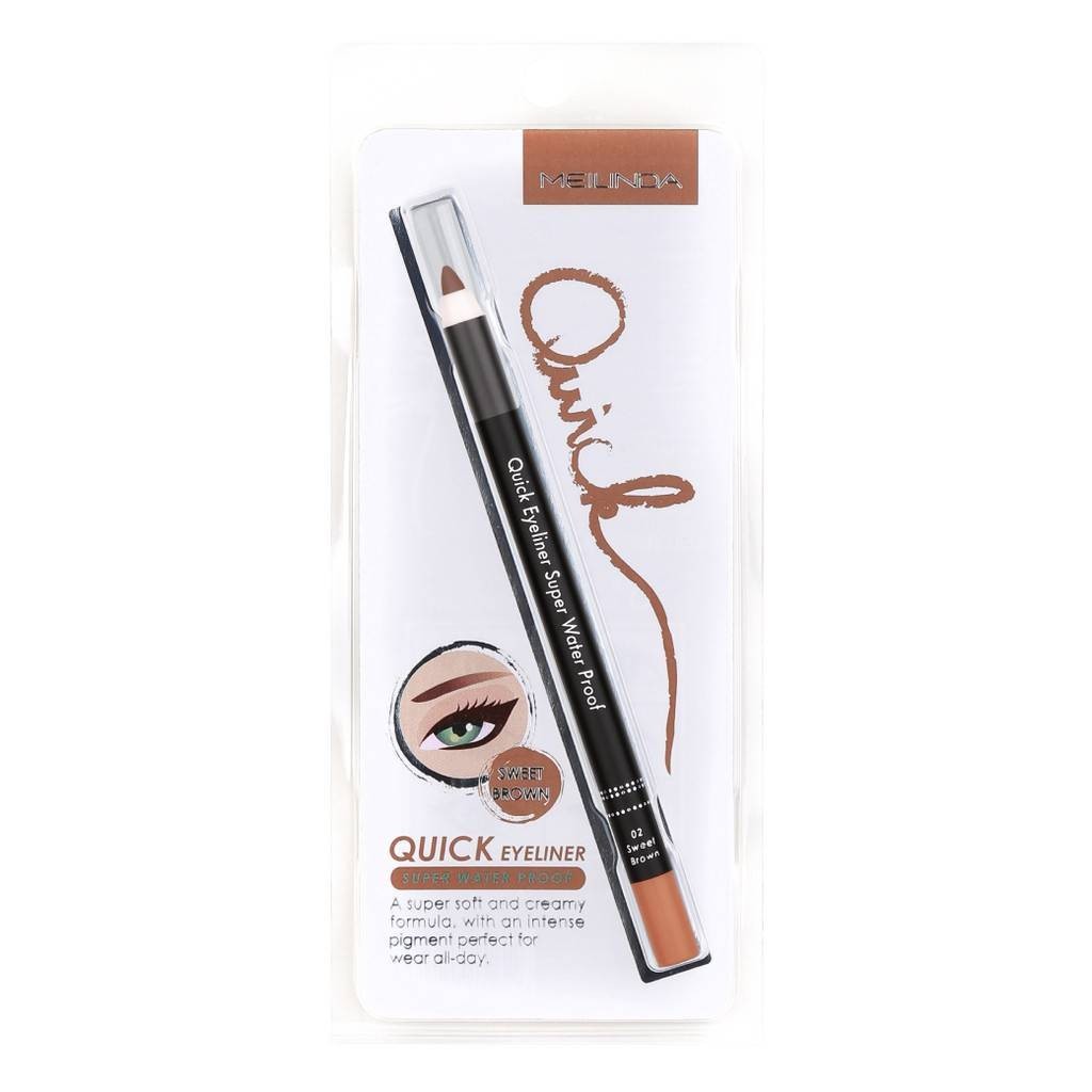 (Sale) MeiLinda Quick Eyeliner Super Water Proof Duo Set แบบ มีกบ หรือไม่มีกบ