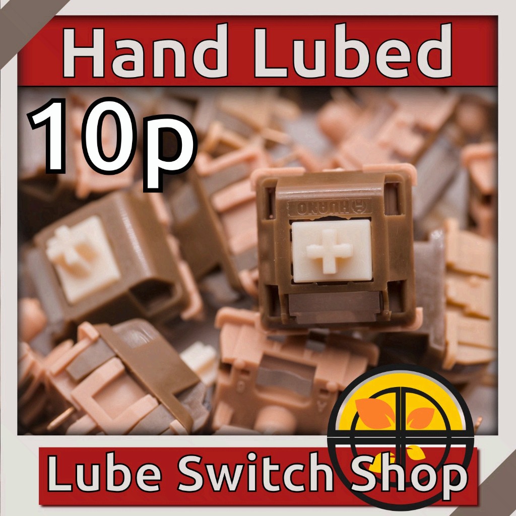 ลูปมือ10ตัว Huano Caramel Latte V2 Lubed Linear Switch