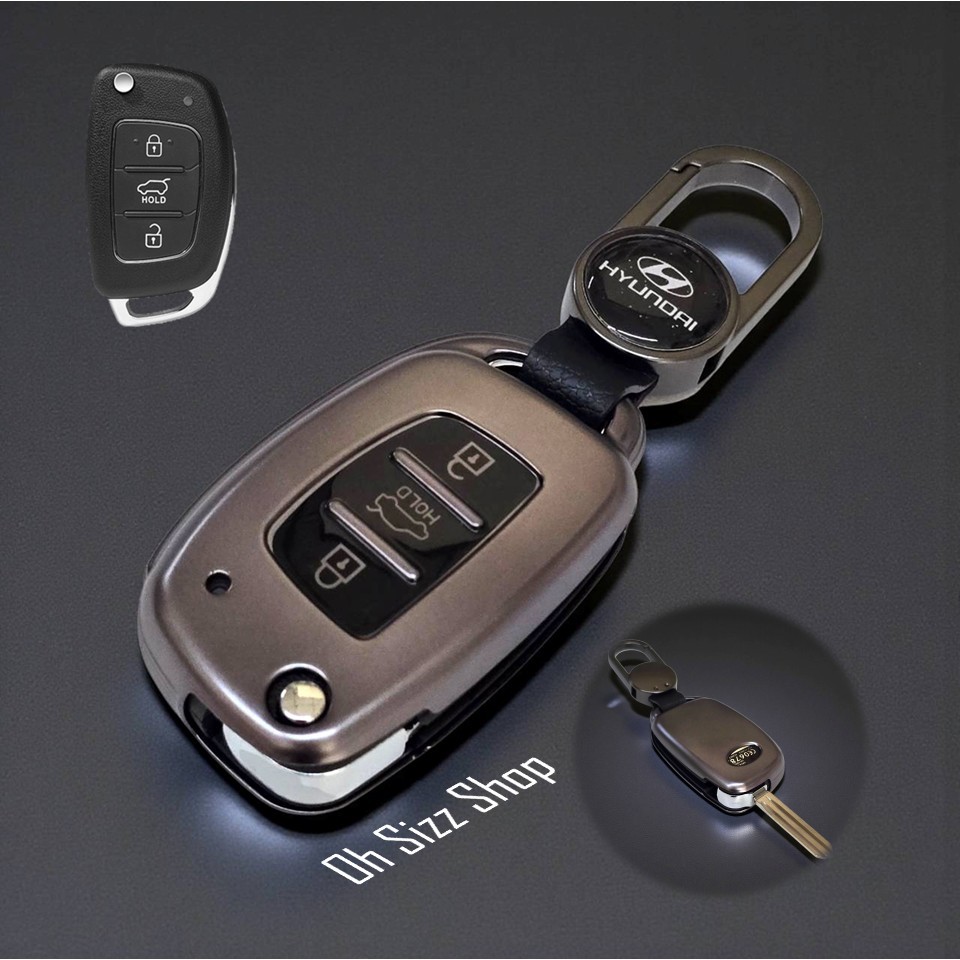 เคสกุญแจรีโมทรถยนต์ Hyundai TPU Key Cover with Colorful PC ฮุนได เฮช วัน Hyundai H1 IX35 IX45 I40 กุญแจพับข้าง