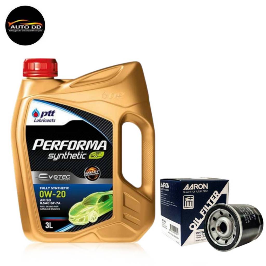 ปตท Performa Evotec อีโวเทค 0W-20 ( ขนาด 3 ลิตร ) สังเคราะห์แท้100% แถม กรองเครื่อง AARON มีตัวเลือก