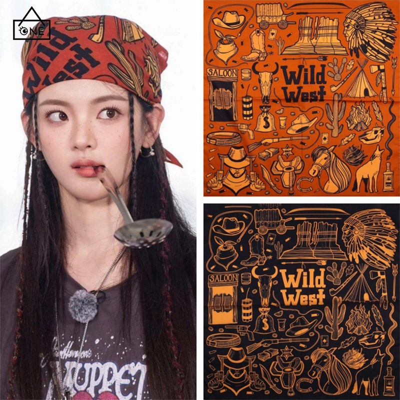 COD❤️ผ้าพันคอผ้าไหมมัลติฟังก์ชั่นวินเทจสไตล์ฮิปฮอปเครื่องประดับแฟชั่นสำหรับผู้ชายและผู้หญิง-a.one