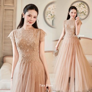 เดรสลูกค้าสไตล์หรูหราและดูแพง เหมาะสำหรับใส่ไปงานเลี้ยง #G04…