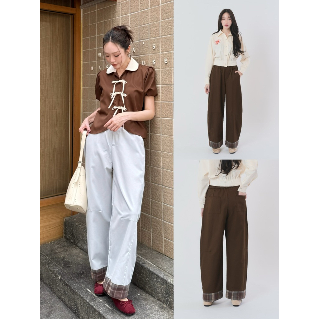 Sky Pants (สกาย) ขายาวปลายขาสก็อต