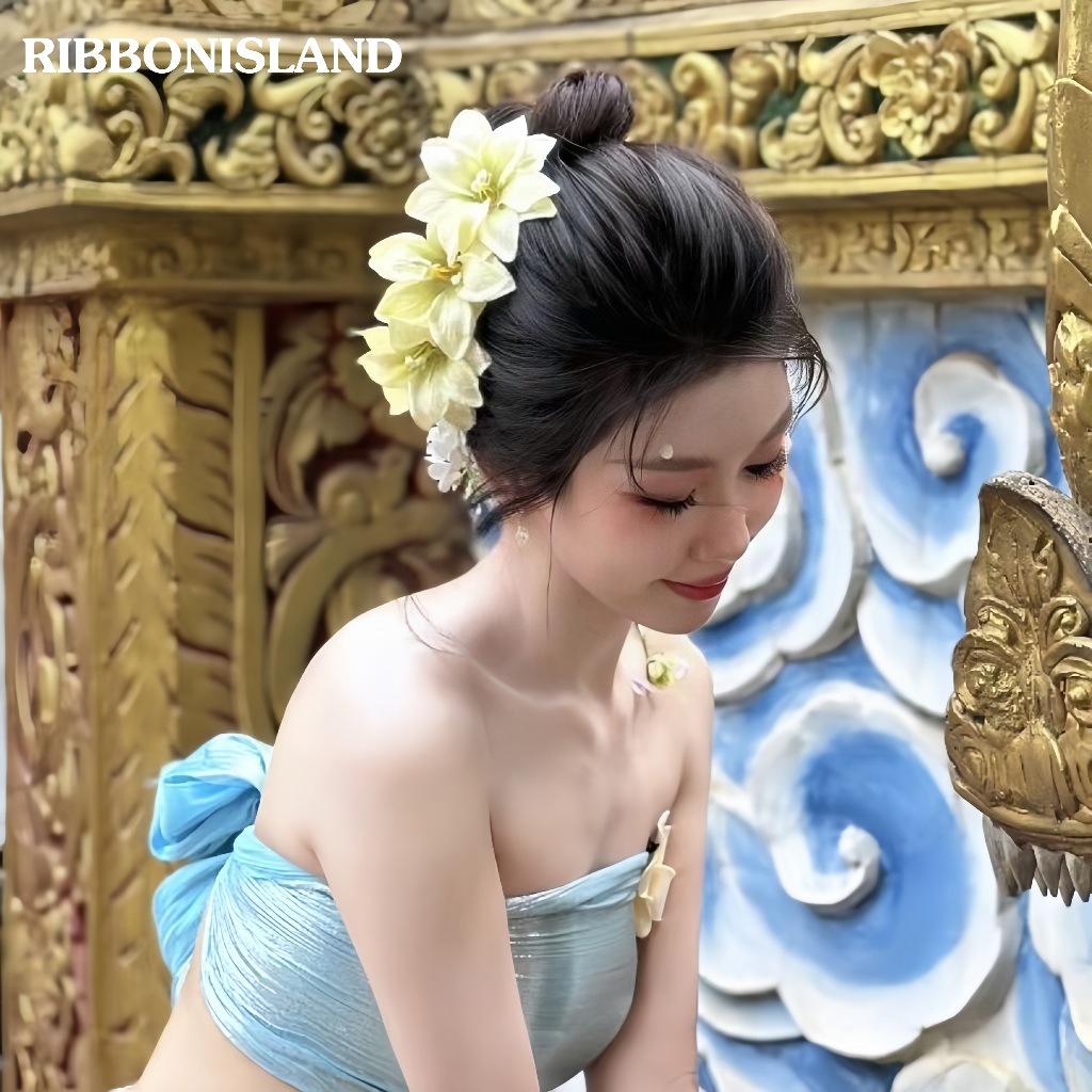 กิ๊บติดผม กิ๊บดอกไม้ ใหม่ ดอกไม้เลียนแบบ การออกแบบหวีผม หวานและสง่างาม สไตล์ไทย หลากหลายสไตล์ เทศกาลสาดน้ำ