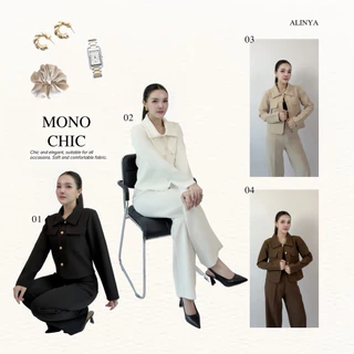 V002 / Mono chic (เสื้อแขนยาวคอปก) Size M-XL