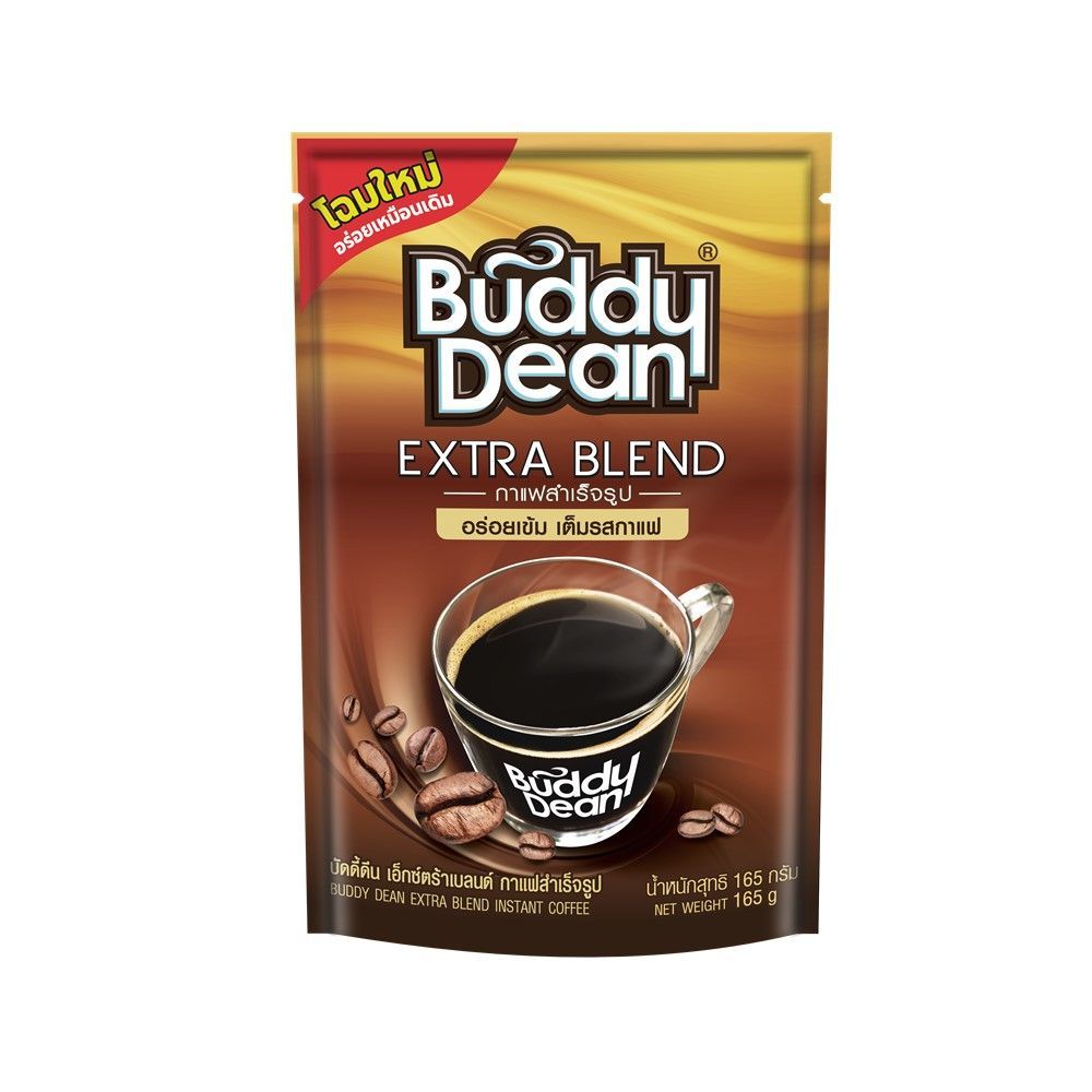 ถูกที่สุด✅  บัดดี้ดีน เอ็กซ์ตร้าเบลนด์ กาแฟสำเร็จรูป 165กรัม Buddy Dean Extra Blend Instant coffee 1
