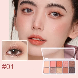 YOTAI ❤️LAMEILA❤️ อายแชโดว์ พาเลทอายแชโดว์ 10 สี เนื้อใยไหม เนื้อแมท ประกายชิมเมอร์ กลิตเตอร์ สีสวย กันน้ํา ติดทนนาน