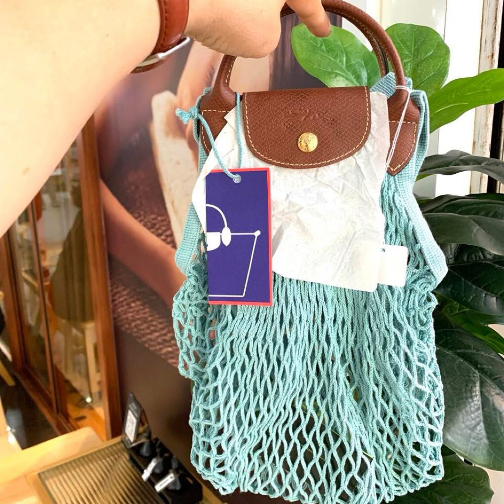 กระเป๋าตาข่าย longchamp filet Size L ป้าย king power ของแท้💯
