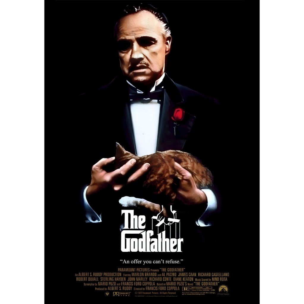 โปสเตอร์ หนัง เดอะ ก็อดฟาเธอร์ The Godfather 1972 POSTER 11.5"x16.5" นิ้ว A3 ใบปิดหนัง โบราณ คลาสสิค Classic Movie