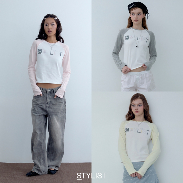 STYLIST -  Alie LongSleeve STY -006 เสื้อแขนยาวทูโทน