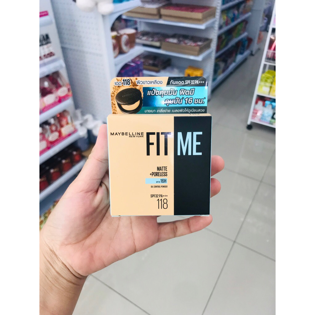 แป้งพัฟ 6 กรัม Maybelline Fit Me Matte+Poreless คุมมันยาวนาน หน้าไม่มันระหว่างวัน