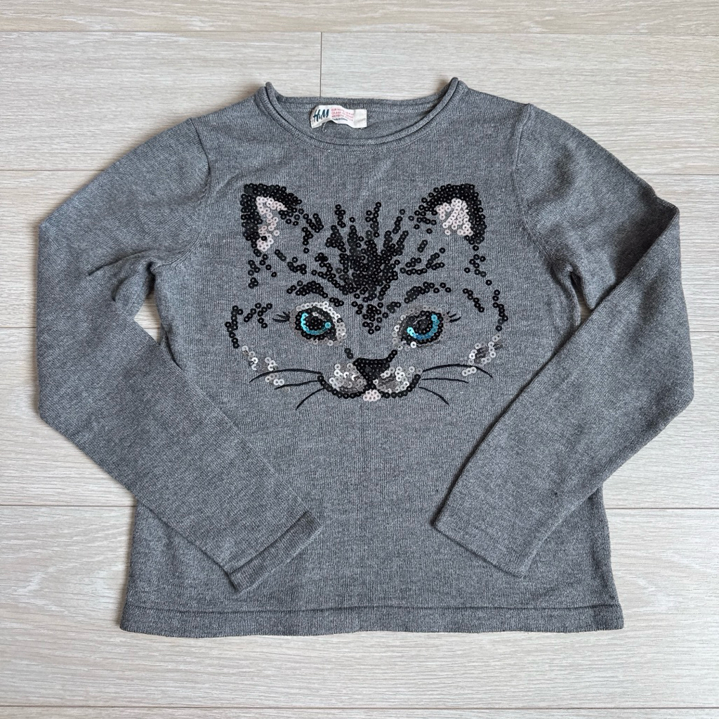 เสื้อไหมพรมแขนยาว H&M ไซส์ 110/116 (4-6Y) สภาพดี