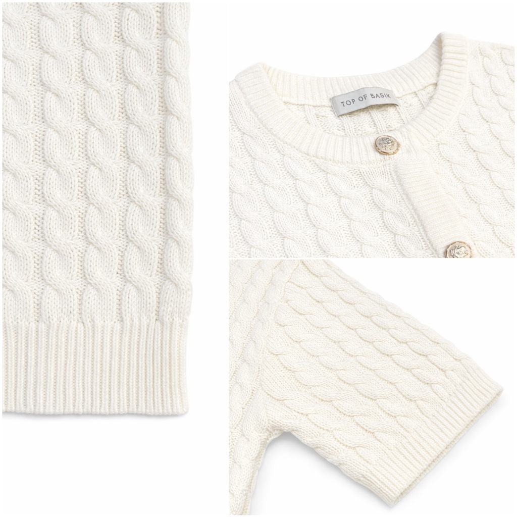 TOPBASIX - Merry knit top เสื้อไหมพรม แขนสั้น คอกลม รูปที่ 7