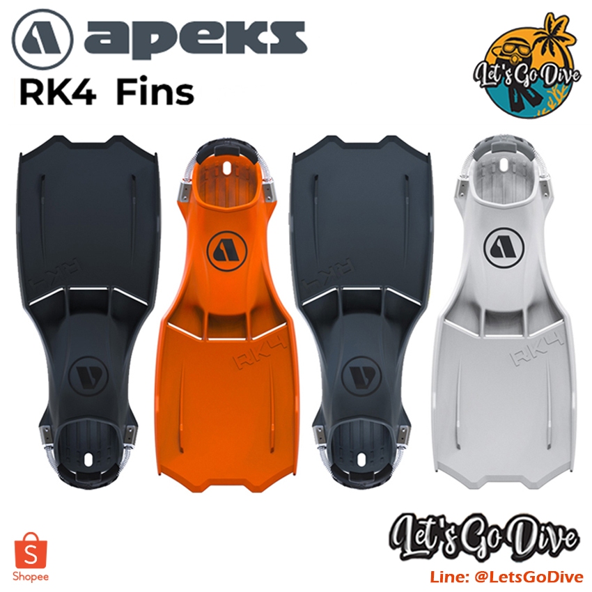 APEKS - RK4 FINS ใหม่ล่าสุด 2025 - Jet fins - open heel fins- ฟิน - ตีนกบ