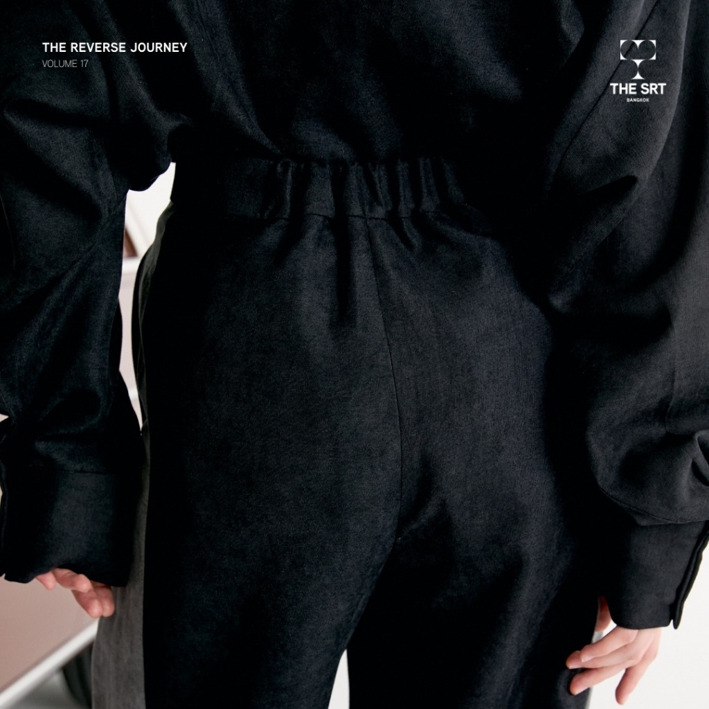 The SRT X17 (TPN309) Velvet Pants กางเกงเอวสูงขายาวทรงกระบอกตรงผ้ากำมะหยี่ — صورة 6