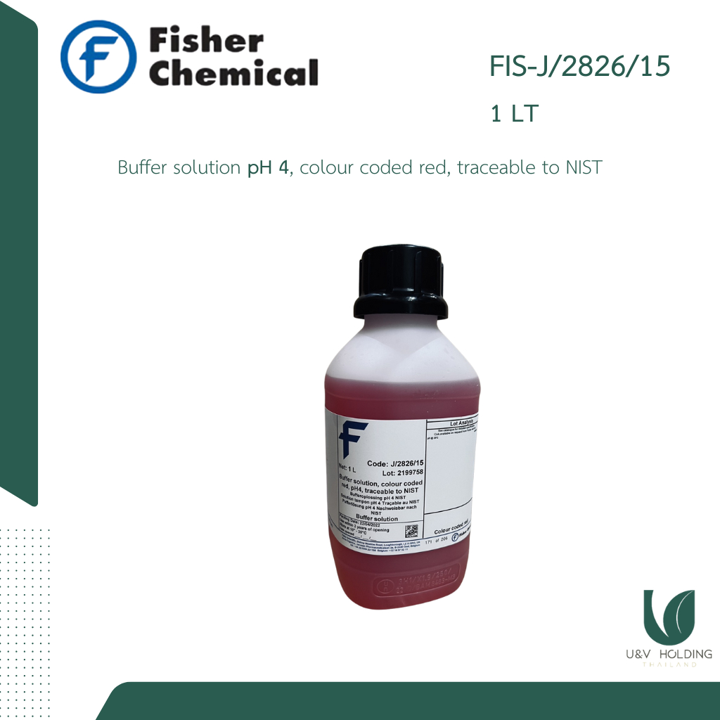 น้ำยามาตรฐาน pH Buffer Solution (pH4,pH7,pH9.2,pH10) สารละลายบัฟเฟอร์ ยี่ห้อ FISHER CHEMICAL