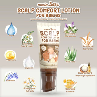 โลชั่นทาไขหัว สำหรับเด็ก หัวแปรงมีซิลีโคนนิ่ม ตรามาสเตอร์แรบบิท Master Rabbit Scalp Comfort Lotion for Babies