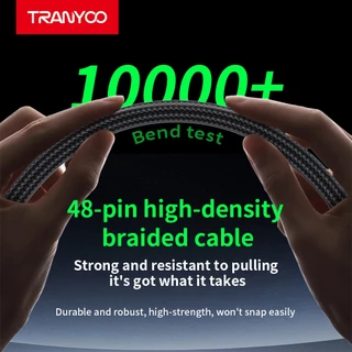 TRANYOO CC10 240W สายดาต้าชาร์จเร็วพิเศษ มาพร้อมขาตั้งโทรศัพท์ในตัว ดีไซน์ 2-in-1 รวมขาตั้งมือถือและสายชาร์จในหนึ่งเดียว
