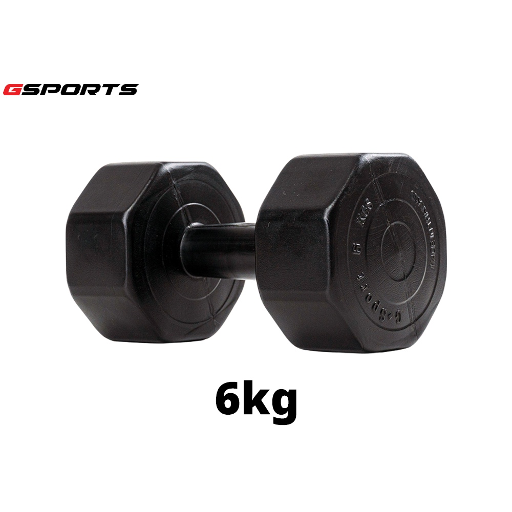 GSports ดัมเบลพลาสติก เหลี่ยม 6 kg จำนวน 1 ชิ้น Dumbbell  6 kg 1 pc.