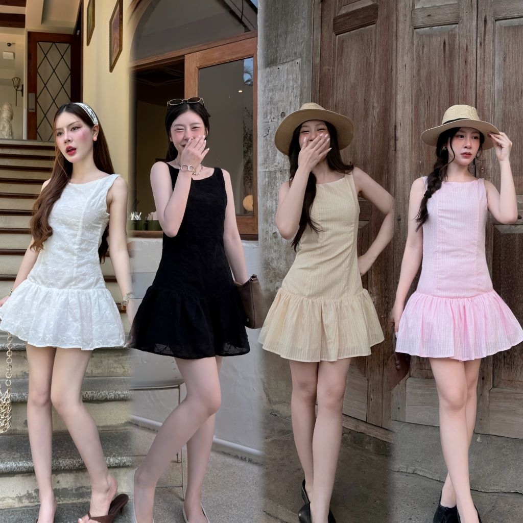 𝗕𝗢𝗪 𝗠𝗜𝗡𝗜 𝗗𝗥𝗘𝗦𝗦 ชุดมินิเดรส