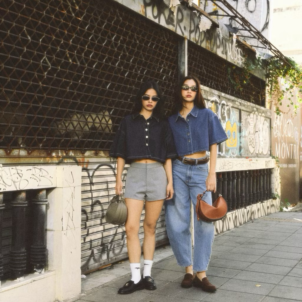 ส่งต่อ used NPV NORMAL DENIM เสื้อยีนส์ทรงครอป / Dark