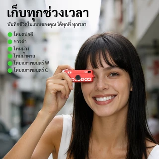 GOOJODQO กล้องนิ้วโป้ง พกพาสะดวก Mini Camera กล้องขนาดเล็ก Action Camera พวงกุญแจ กล้องสำหรับเด็ก