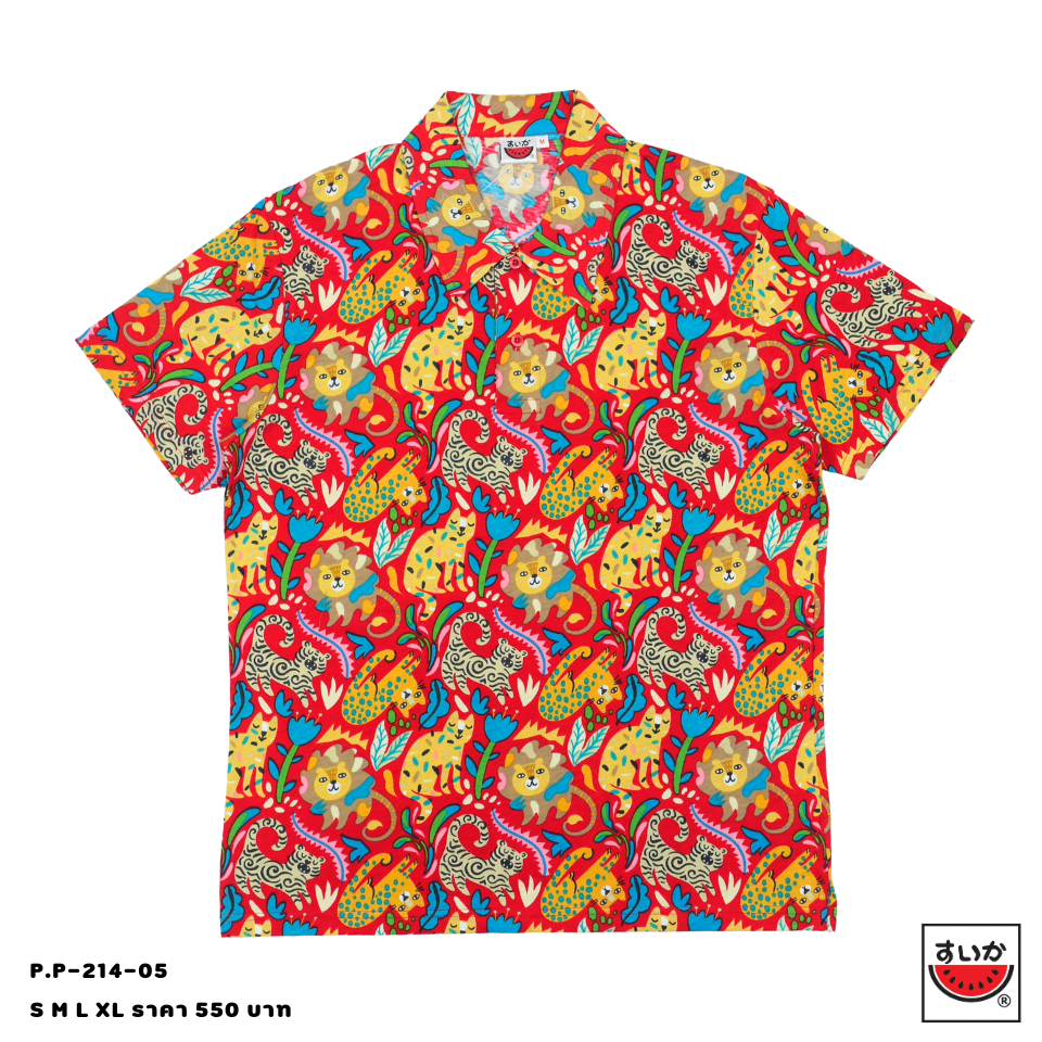 เสื้อแตงโม (SUIKA) -เสื้อยืดคอปกแขนสั้นพิมพ์ลาย ( P.P-214 329 304 307) — صورة 6