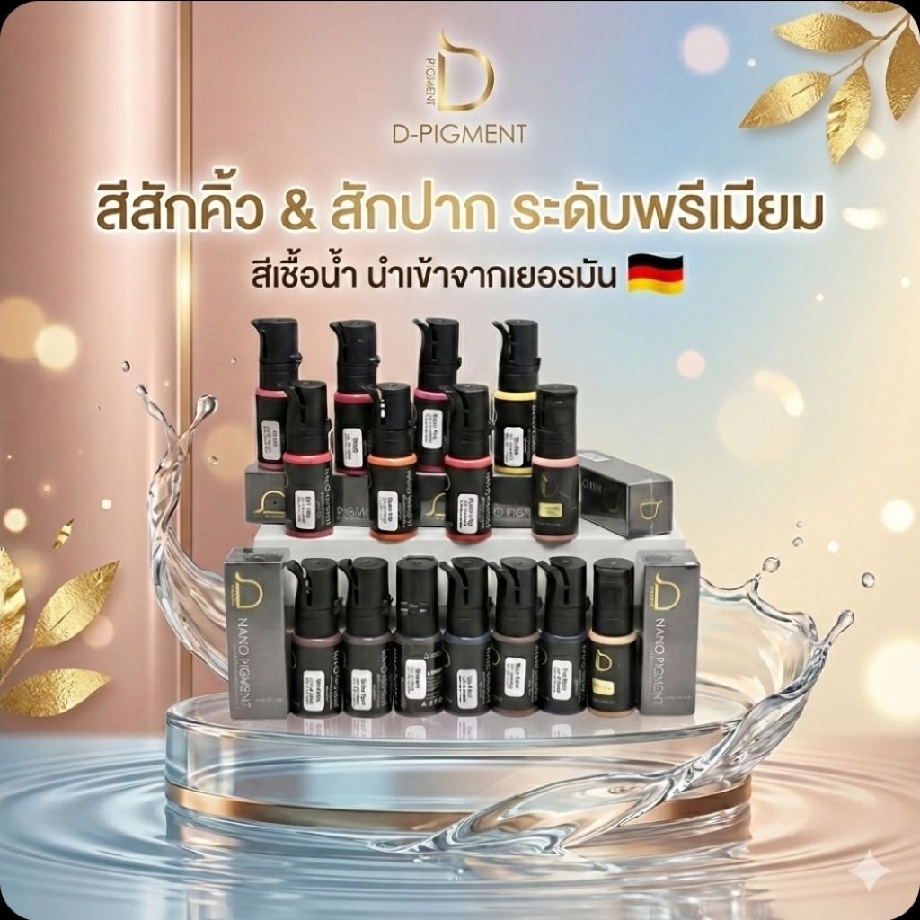 สีสักคิ้ว สักปาก D-pigment 15 ml ปี2029