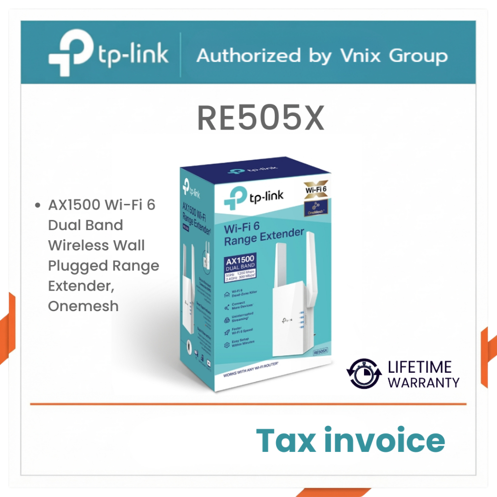 RE505X TP-LINK AX1500 Wi-Fi Range Extender By Vnix Group