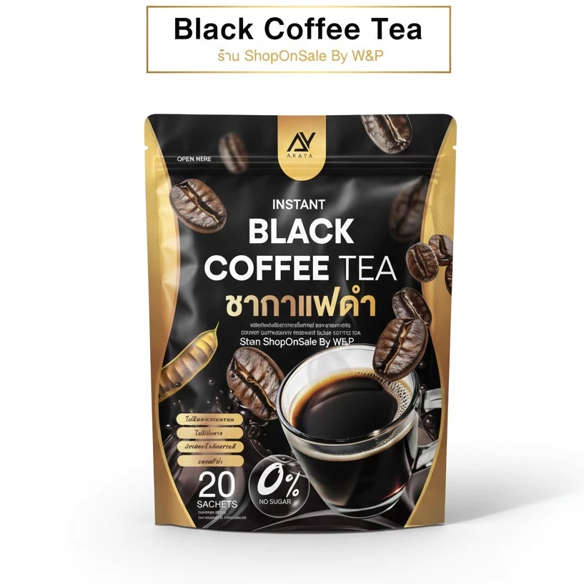 กาแฟชาดำอารยา 1 ห่อ/20ซอง