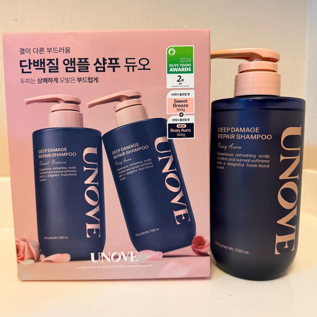 พร้อมส่งจากไทย Unove Deep Damage Repair Shampoo - Rosy Aura 500g