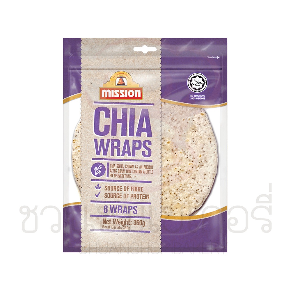 Mission Chia Wraps 360g รหัส 9555615900197