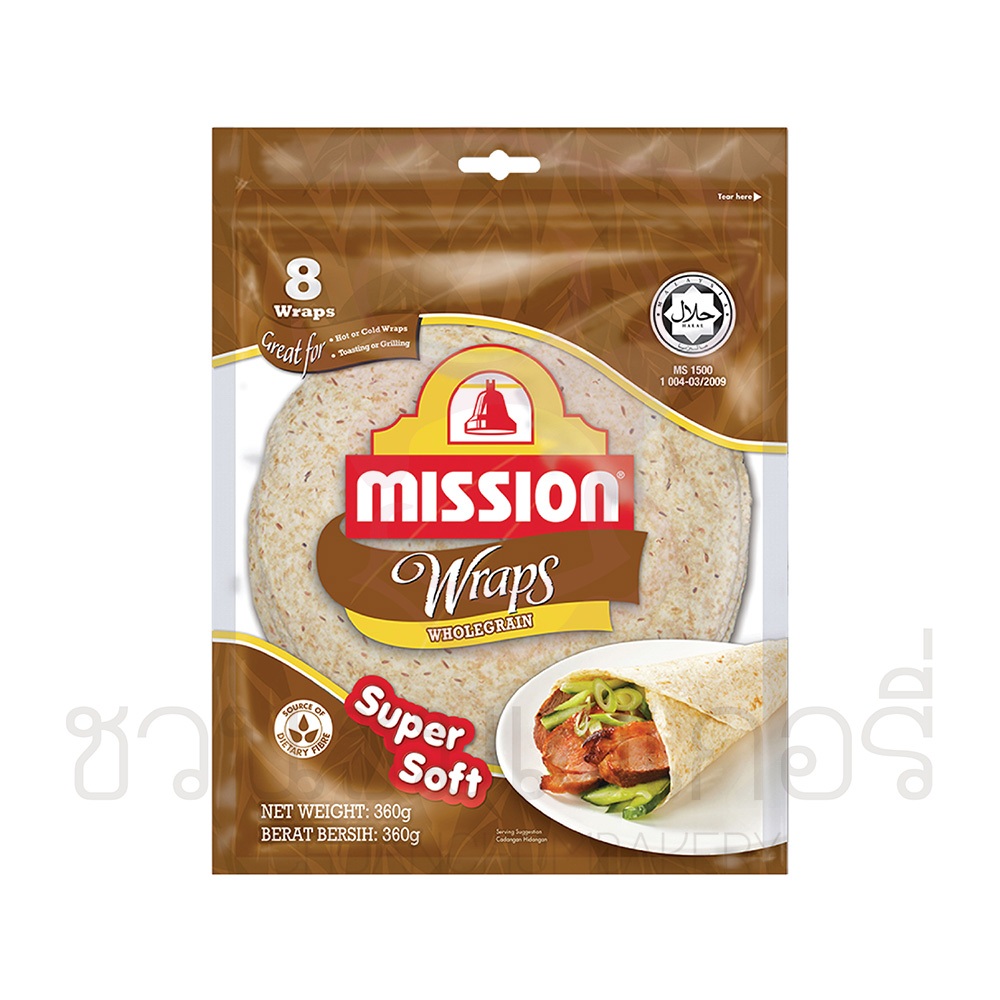 Mission Wraps Wholegrainl 360g รหัส 9555615900012