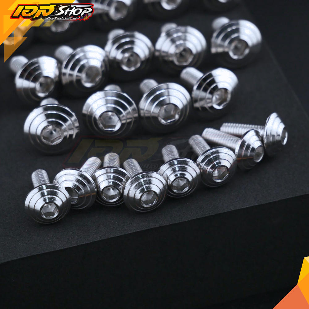 น็อตชุดสี NSR ตากลม Honda NSR150 น็อตเฟรม ลายก้นหอย เลส สแตนเลสแท้ 24 ตัว - รูปที่ 3