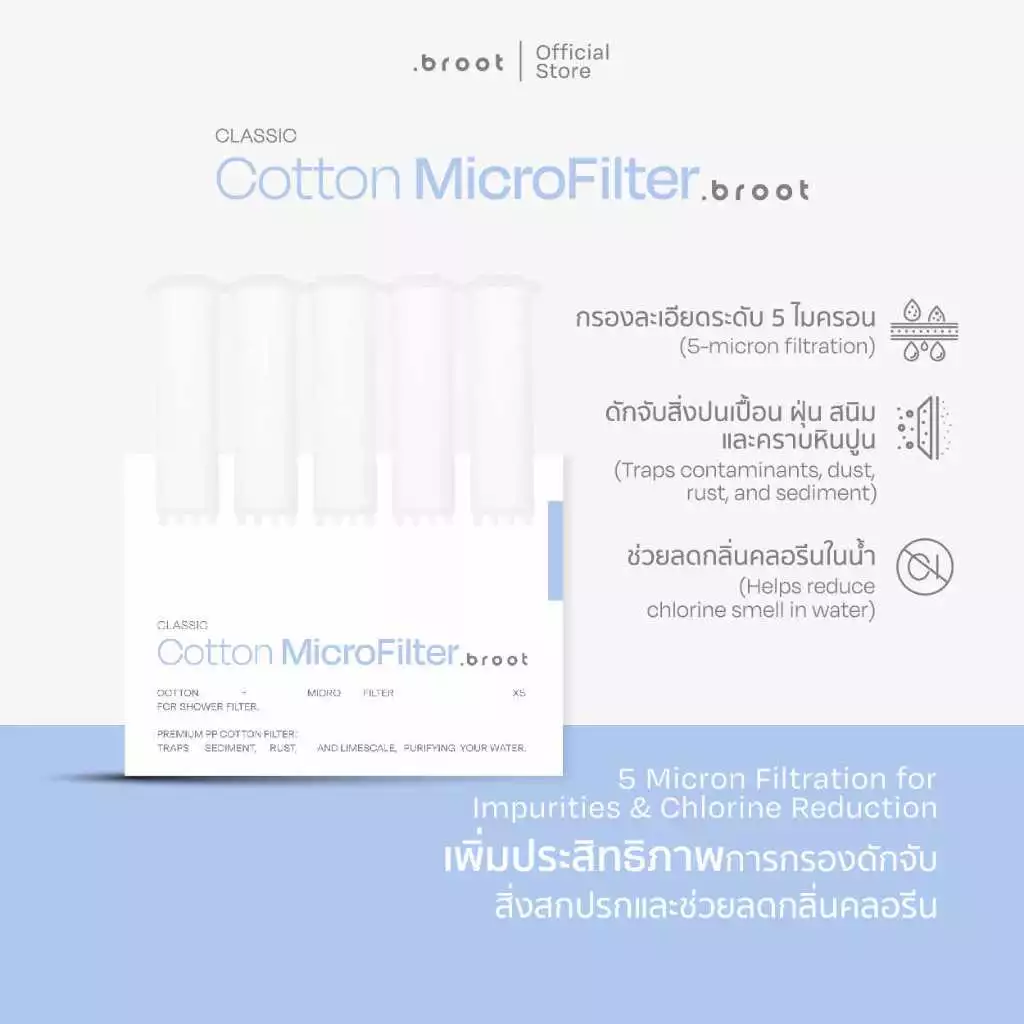 Broot Filter - Classic - Cotton MicroFilter x5