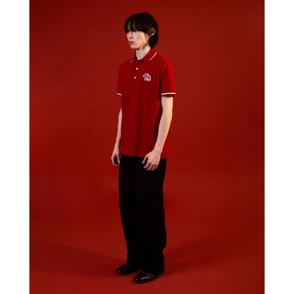 PIQUE POLO SHIRT WITH LOGO EMBROIDERED