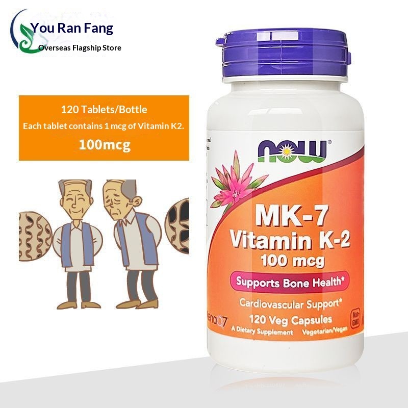 （EXP:2028） Now Foods, MK-7 วิตามิน K-2, 100 ไมโครกรัม 120/60 แคปซูลผัก ต้นฉบับ