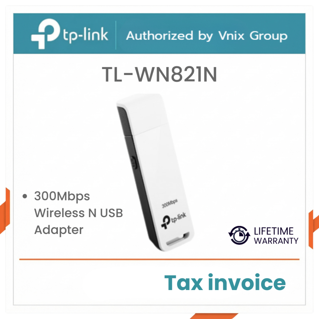TL-WN821N TP-Link อุปกรณ์รับสัญญาณ 300Mbps Wireless N USB Adapter By Vnix Group