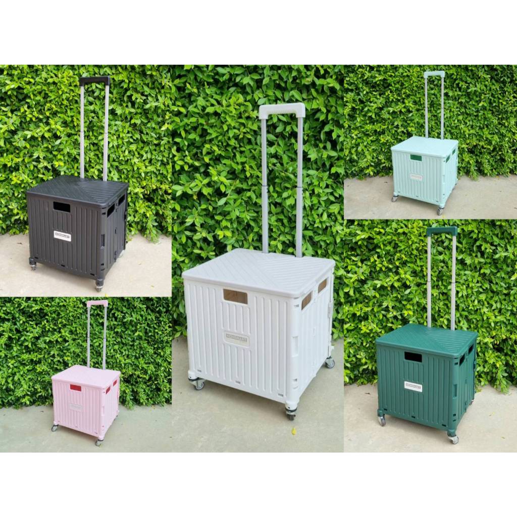 Homsmart รถเข็นพับได้ รุ่น S15-45L , O14-65L หมุน 360 องศา ลื่นปรื้ด รับน้ำหนัก 70 โล นั่งบนฝาได้ น้ำหนักเบา ราคา ถูกที่สุด ดีลบีเคเค แกลเลอรีภาพที่ 8