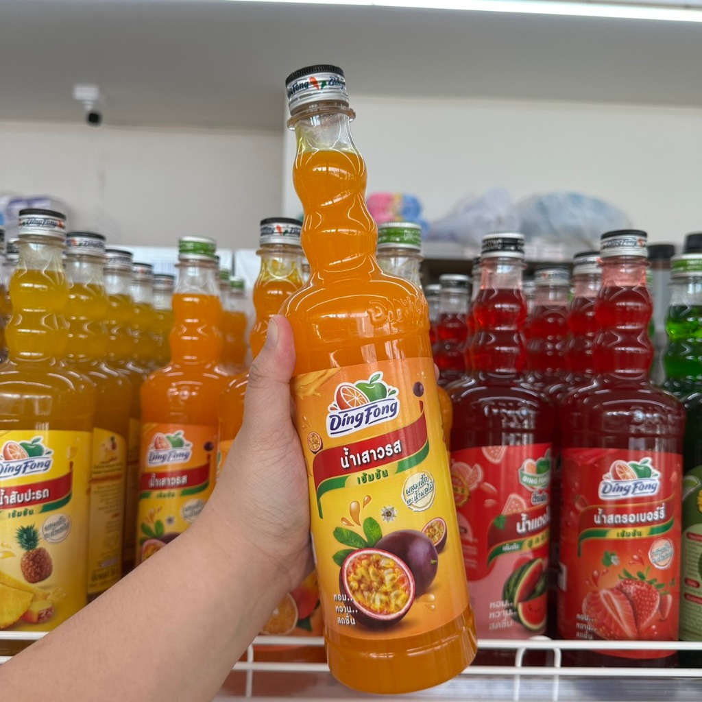 ไซรัป เสาวรส ติ่งฟง น้ำผลไม้เข้มข้น 760มล. Passion Fruit Flavour Syrup DingFong Brand
