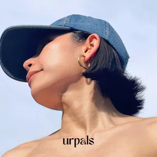 URPALS ต่างหูห่วง Stainless ชุบทอง 18K ต่างหูรูปทรงคลาสสิค แมทได้ทุกสไตล์ ขนาด 2 cm